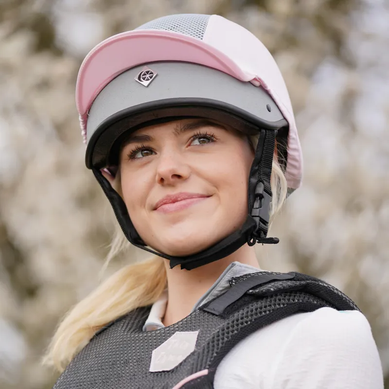 Charles Owen This Esme Ventilated Hat Silk - Baby Pink-2