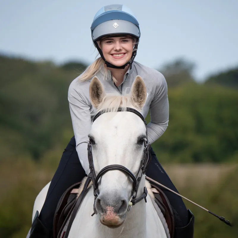 Charles Owen This Esme JS1 Pro Riding Skull Hat Silver