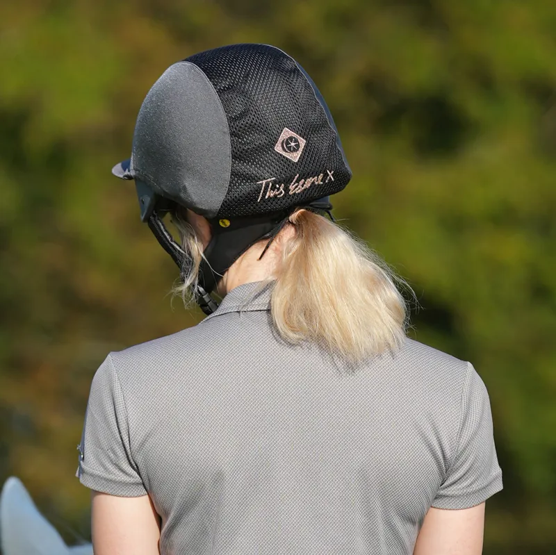 Charles Owen This Esme MS1 Pro Riding Skull Hat - Grey/Rose Gold-5