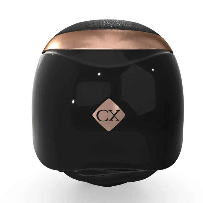 Charles Owen Halo CX Crystal Top Riding Hat - Black/Gloss Black/Rose-2