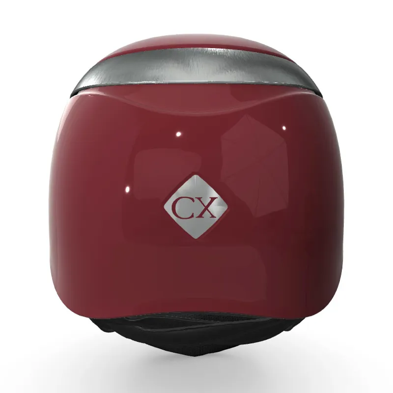 Charles Owen Halo CX Riding Hat - Matt Maroon/Gloss/Platinum-2
