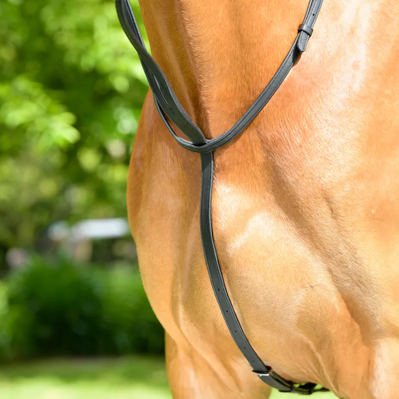 Collegiate ComFiTec Opulux Plain Flat Running Martingale - Black-2