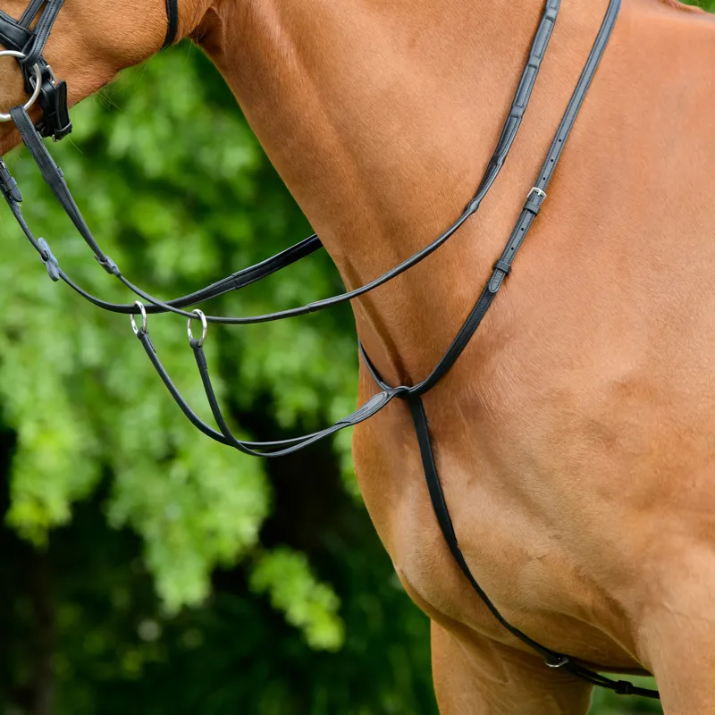 Collegiate ComFiTec Opulux Plain Flat Running Martingale - Black