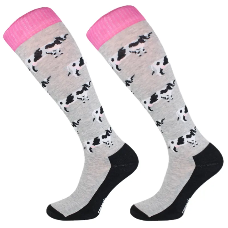 Comodo Novelty Fun Adults Socks - Black/White/Multi Cow