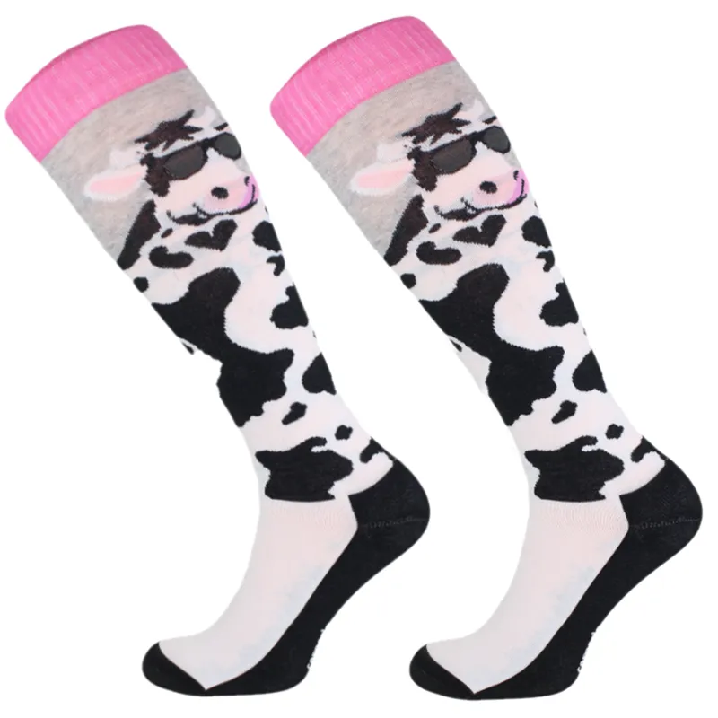 Comodo Novelty Fun Adults Socks - Black/White/One Cow