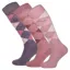 Comodo Womens Tall Riding Socks 3 Pack - Pink