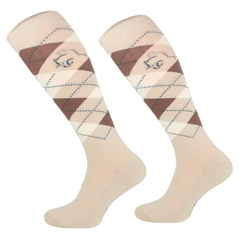 Comodo Soft Feel Junior Girls Tall Riding Socks - Light Beige