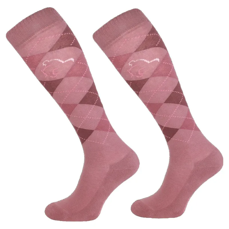Comodo Soft Feel Junior Girls Tall Riding Socks - Deep Pink