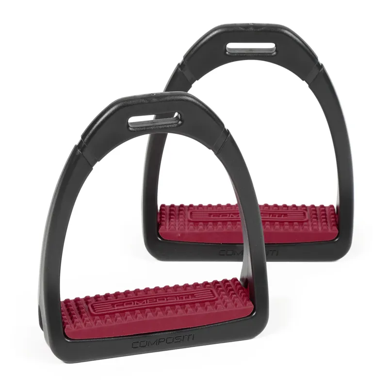 Compositi Premium Profile Junior Stirrups - Burgundy