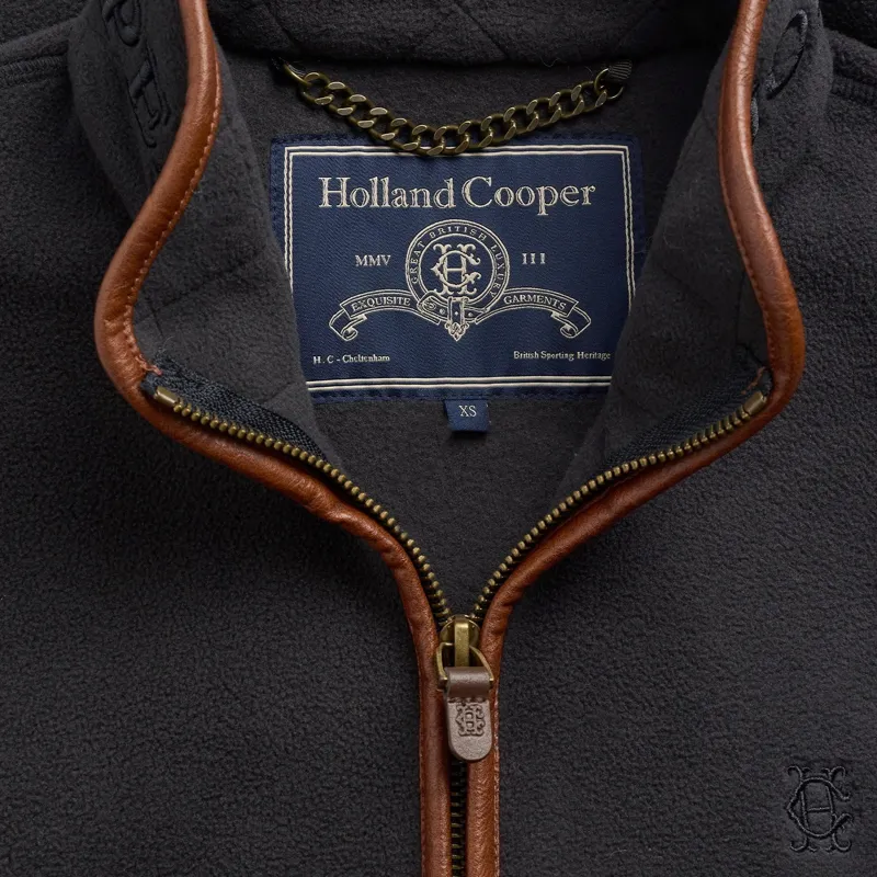 Holland Cooper Country Longline Fleece Womens Gilet - Ink Navy-6