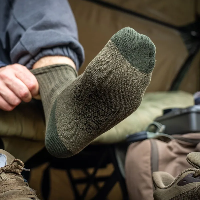 Country Pursuit Mens Water Repellent Boot Socks 3 Pack - Forest Green-2