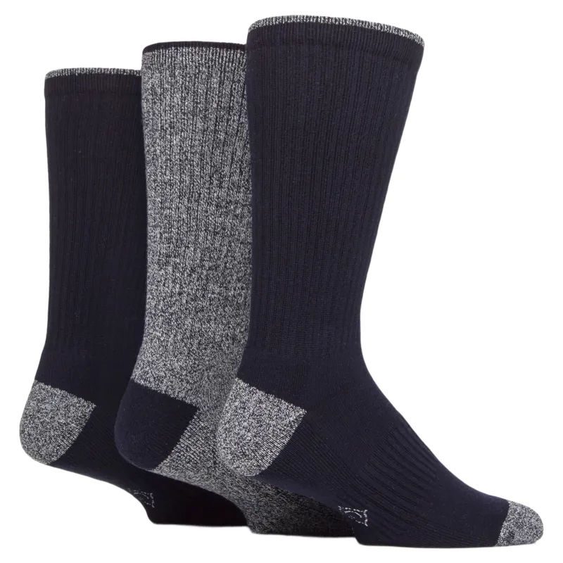 Country Pursuit Mens Water Repellent Boot Socks 3 Pack - Navy