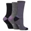 Country Pursuit Womens Water Resistant Boot Socks 3 Pack - Navy/Lilac