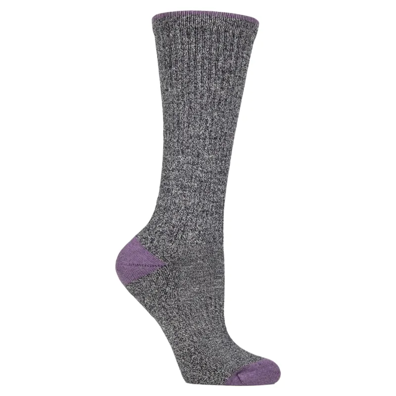 Country Pursuit Womens Water Resistant Long Boot Socks - Navy/Purple
