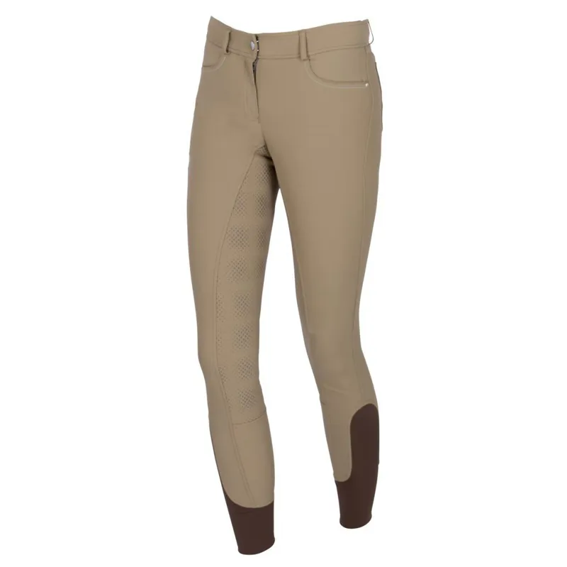 Covalliero Morzine Full Grip Ladies Softshell Breeches - Brown-1