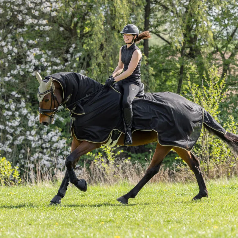 Covalliero Mesh Riding Rug - Black-2
