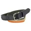 Covalliero Stretch Tri-Colour Belt - Forest Green/Beige/Orange