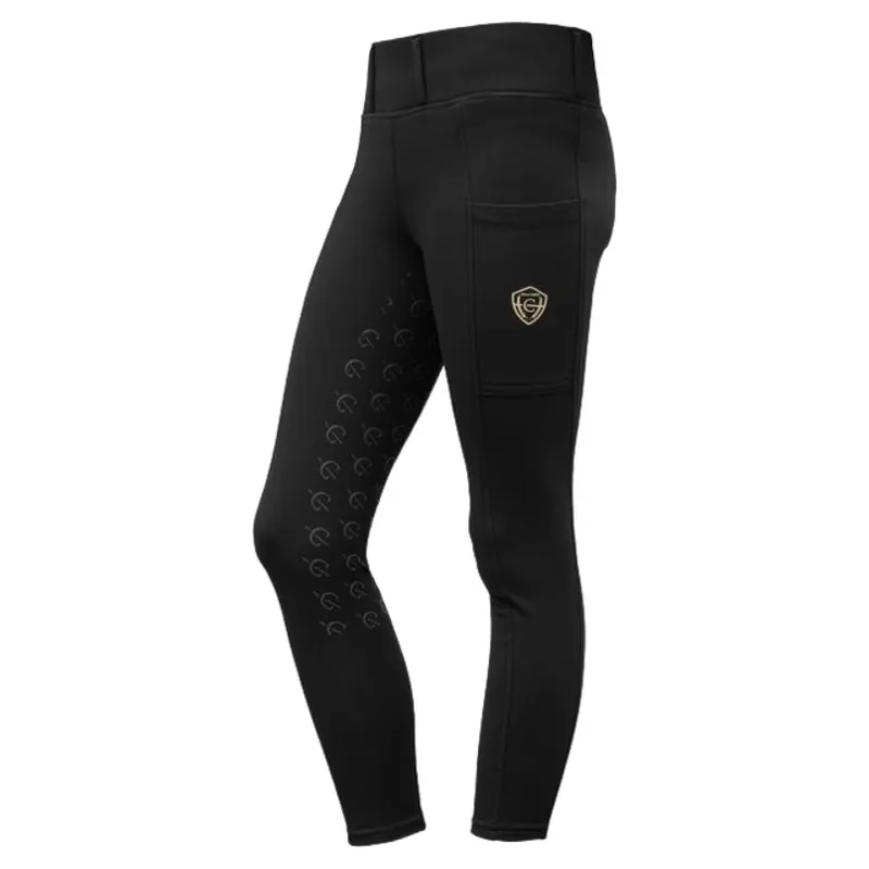 Covalliero Full Grip Junior Riding Tights - Black