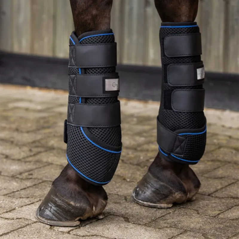 Covalliero Water Cooling Gaiter Horse Boots - Black/Blue-1