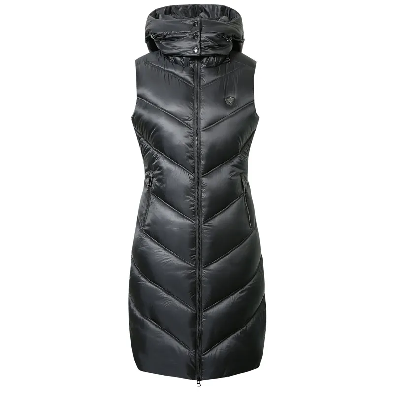 Covalliero Ladies Long Quilted Gilet - Black