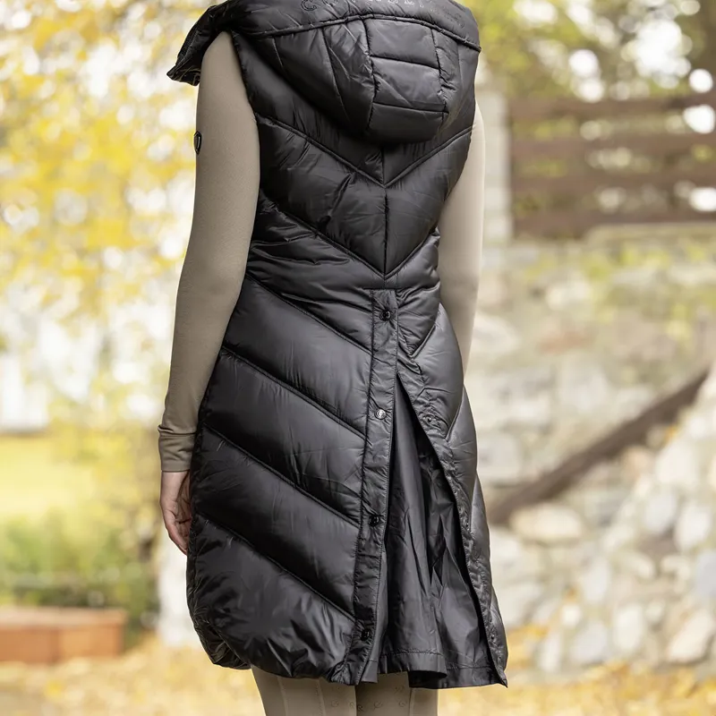 Covalliero Ladies Long Quilted Gilet - Black-5