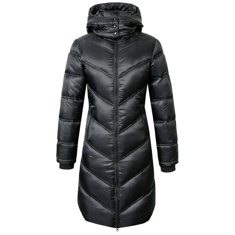 Covalliero Ladies Long Quilted Jacket - Black