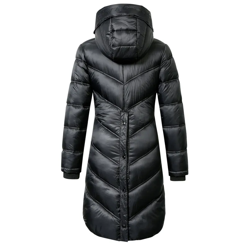 Covalliero Ladies Long Quilted Jacket - Black-1