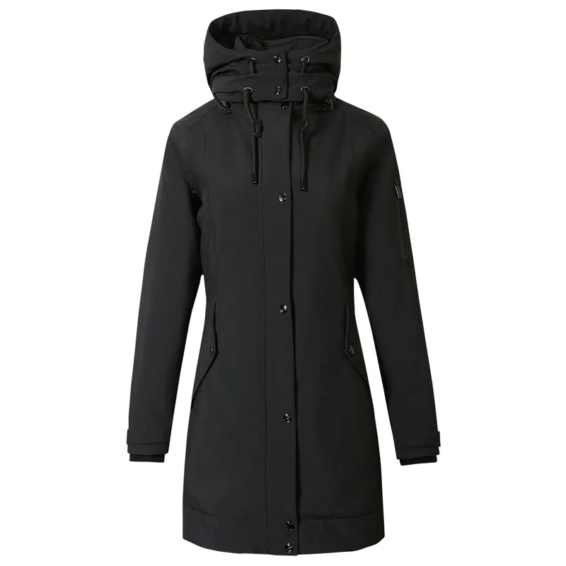 Covalliero Ladies Long Parka Jacket - Black