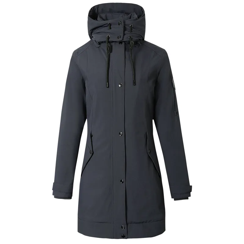 Covalliero Ladies Long Parka Jacket - Dark Navy