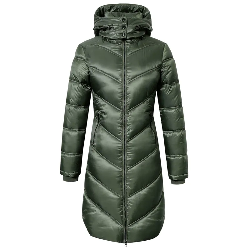 Covalliero Ladies Long Quilted Jacket - Opal Green