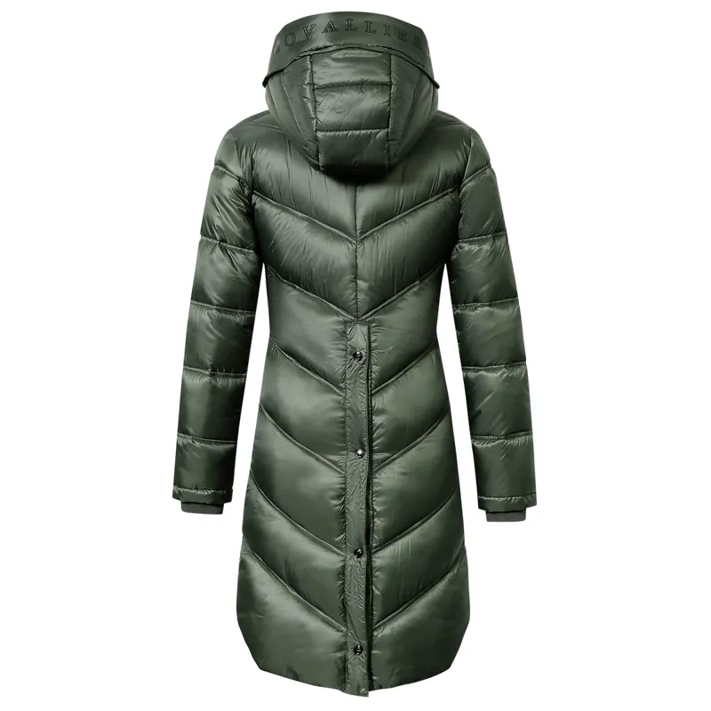 Covalliero Ladies Long Quilted Jacket - Opal Green-1