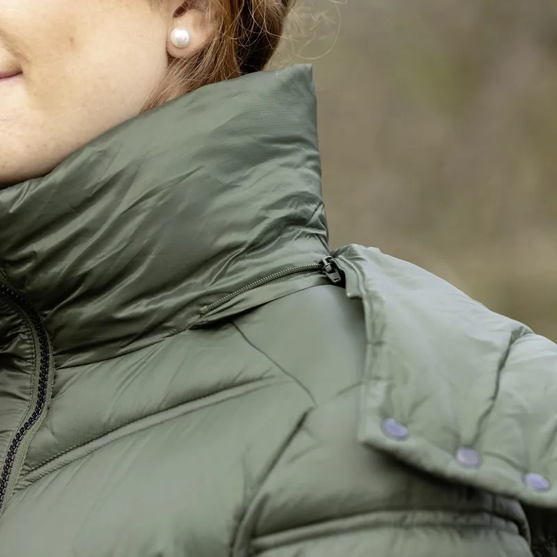 Covalliero Ladies Long Quilted Jacket - Opal Green-11