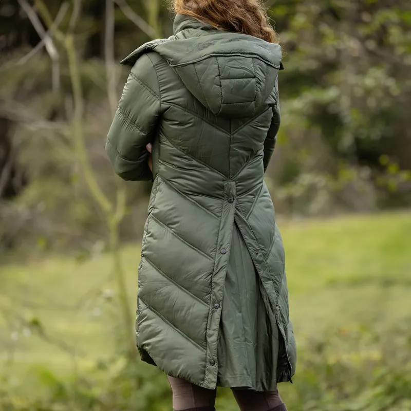 Covalliero Ladies Long Quilted Jacket - Opal Green-9