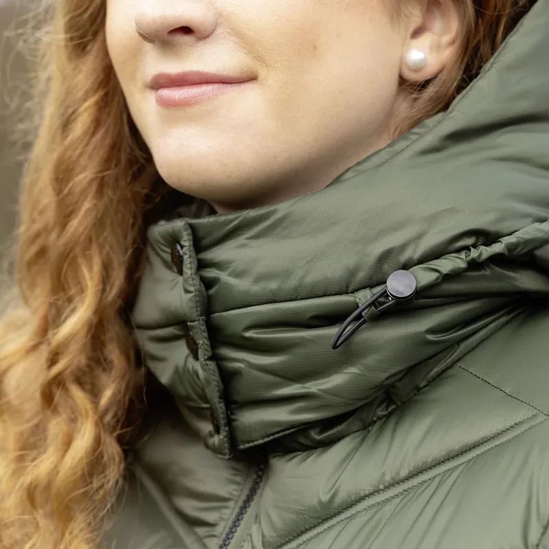 Covalliero Ladies Long Quilted Jacket - Opal Green-3