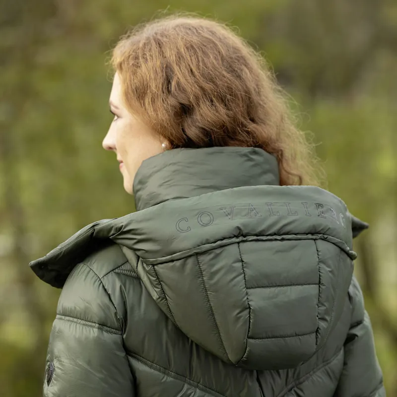 Covalliero Ladies Long Quilted Jacket - Opal Green-8
