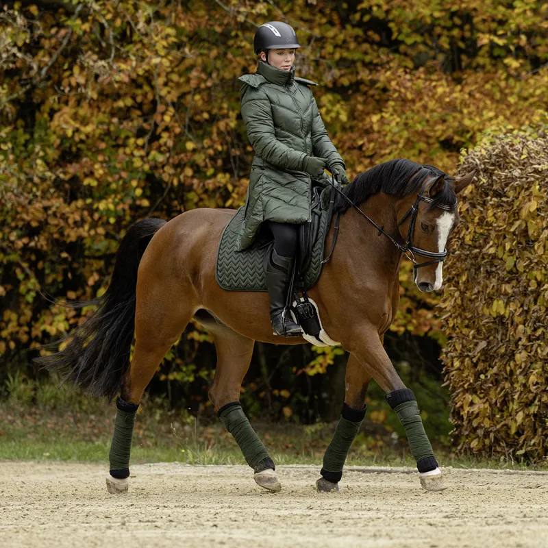 Covalliero Ladies Long Quilted Jacket - Opal Green-7