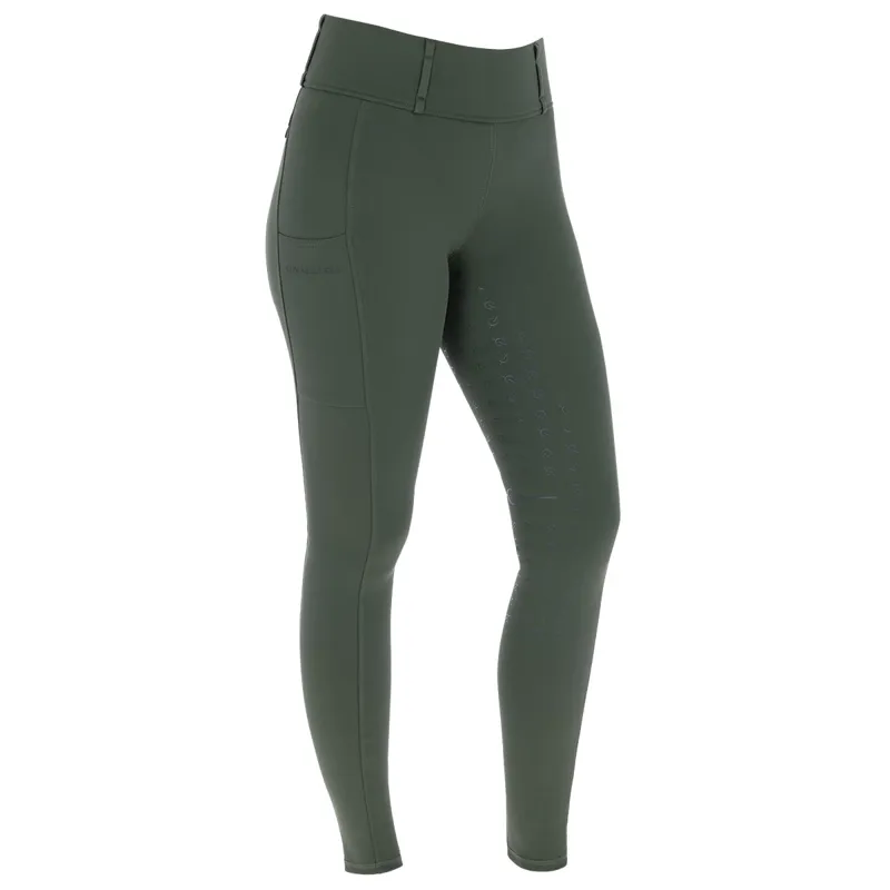 Covalliero Full Grip Ladies Riding Tights - Opal Green-2