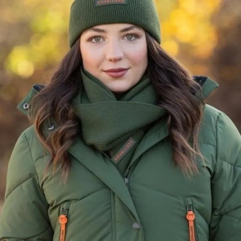 Covalliero Knitted Scarf - Forest Green-1