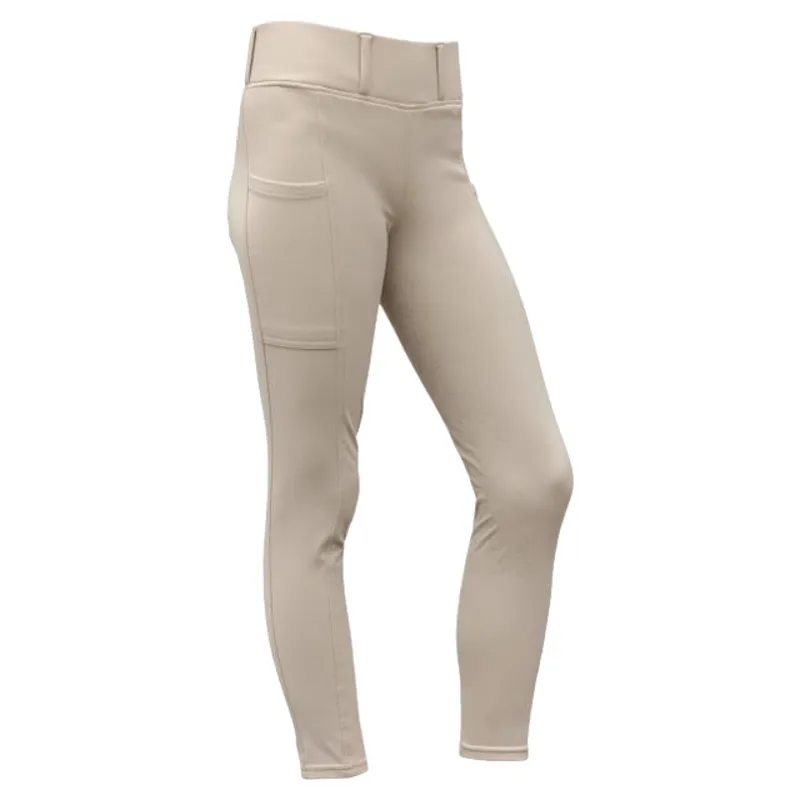 Covalliero Womens Winter Full Grip Riding Tights - Beige-6