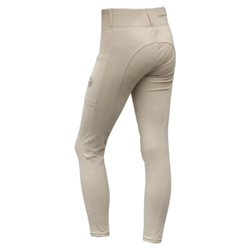 Covalliero Womens Winter Full Grip Riding Tights - Beige-8