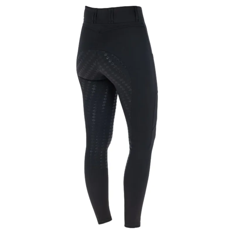 Covalliero Womens Winter Full Grip Riding Tights - Black-3