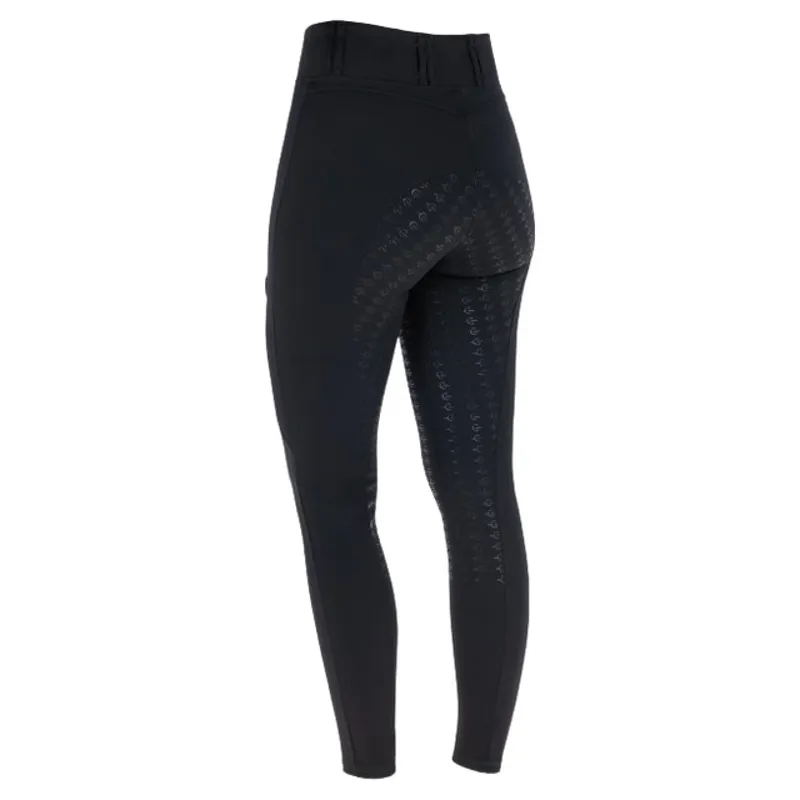 Covalliero Womens Winter Full Grip Riding Tights - Black-2
