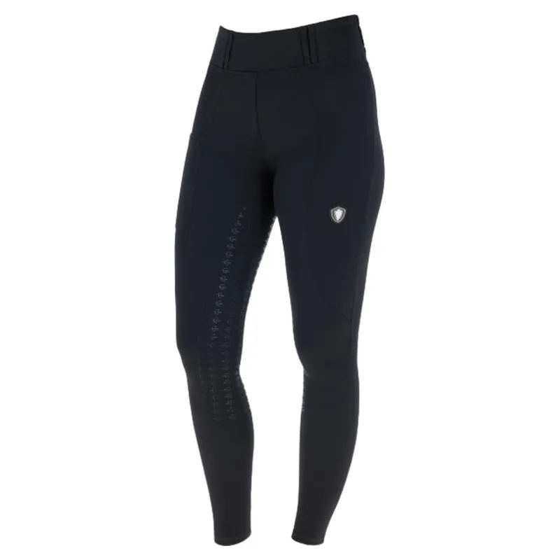 Covalliero Womens Winter Full Grip Riding Tights - Black