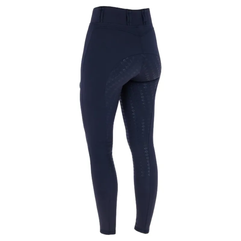 Covalliero Womens Winter Full Grip Riding Tights - Dark Navy-2