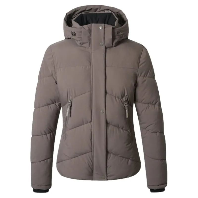 Covalliero Winter Womens Padded Waterproof Jacket - Milky Chocolate