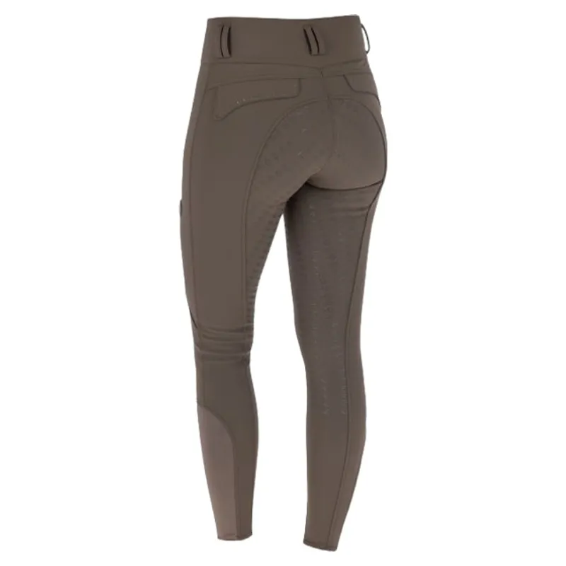 Covalliero Womens High Waist Full Grip Breeches - Milky Chocolate-1
