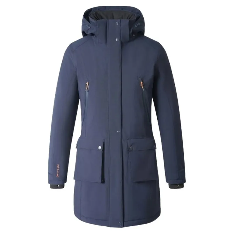 Covalliero Womens Long Waterproof Parka - Dark Navy