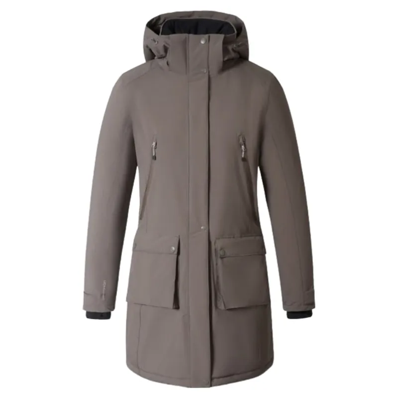 Covalliero Womens Long Waterproof Parka - Milky Chocolate