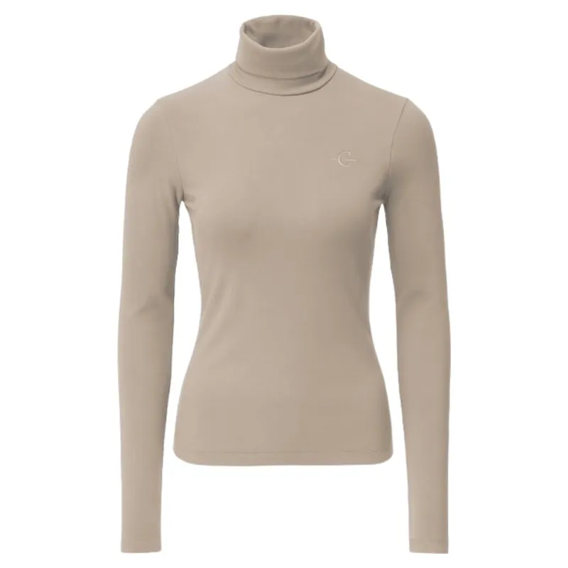 Covalliero Womens Turtleneck Base Layer - Beige