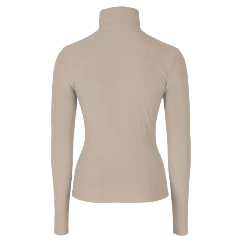 Covalliero Womens Turtleneck Base Layer - Beige-1